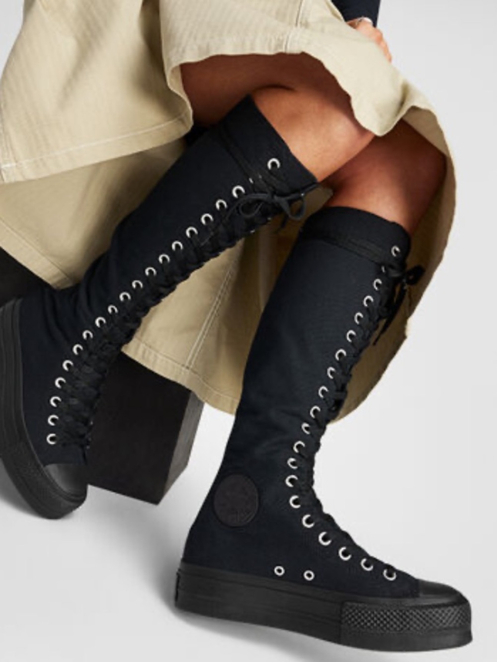 Converse Chuck Taylor Knee High Sneaker Unisex Women’s 5 Men’s 3 Black